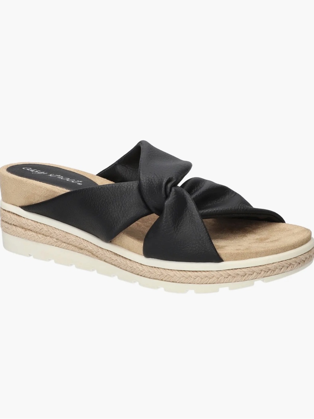 Easy Street Women’s Ja Knotted Slide Sandals black size 9 NEW